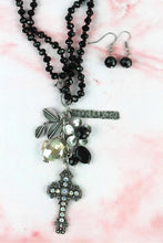 Load image into Gallery viewer, CROSS NECKLACE & EARRING SET
