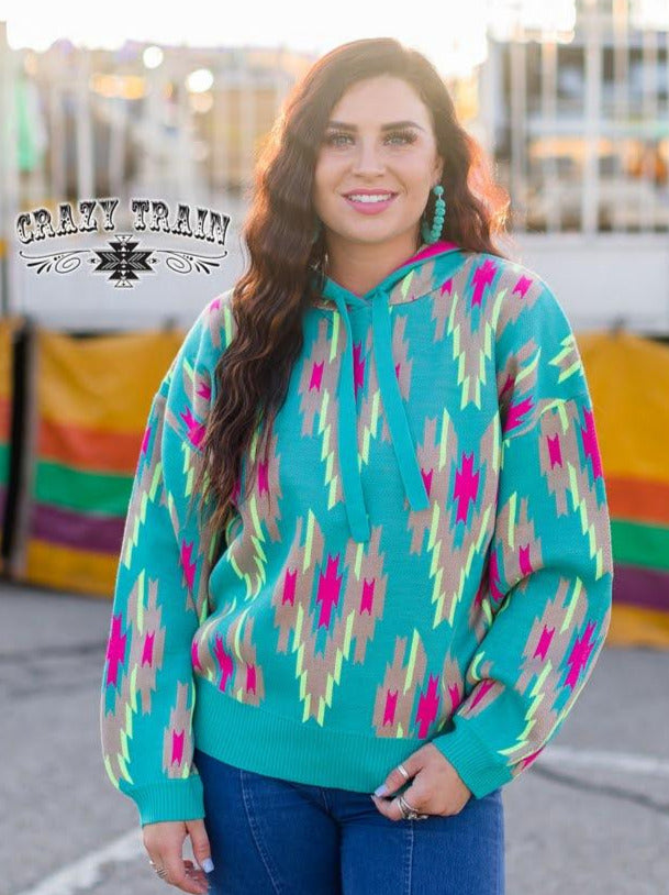 Highway Blues Knit Hoodie