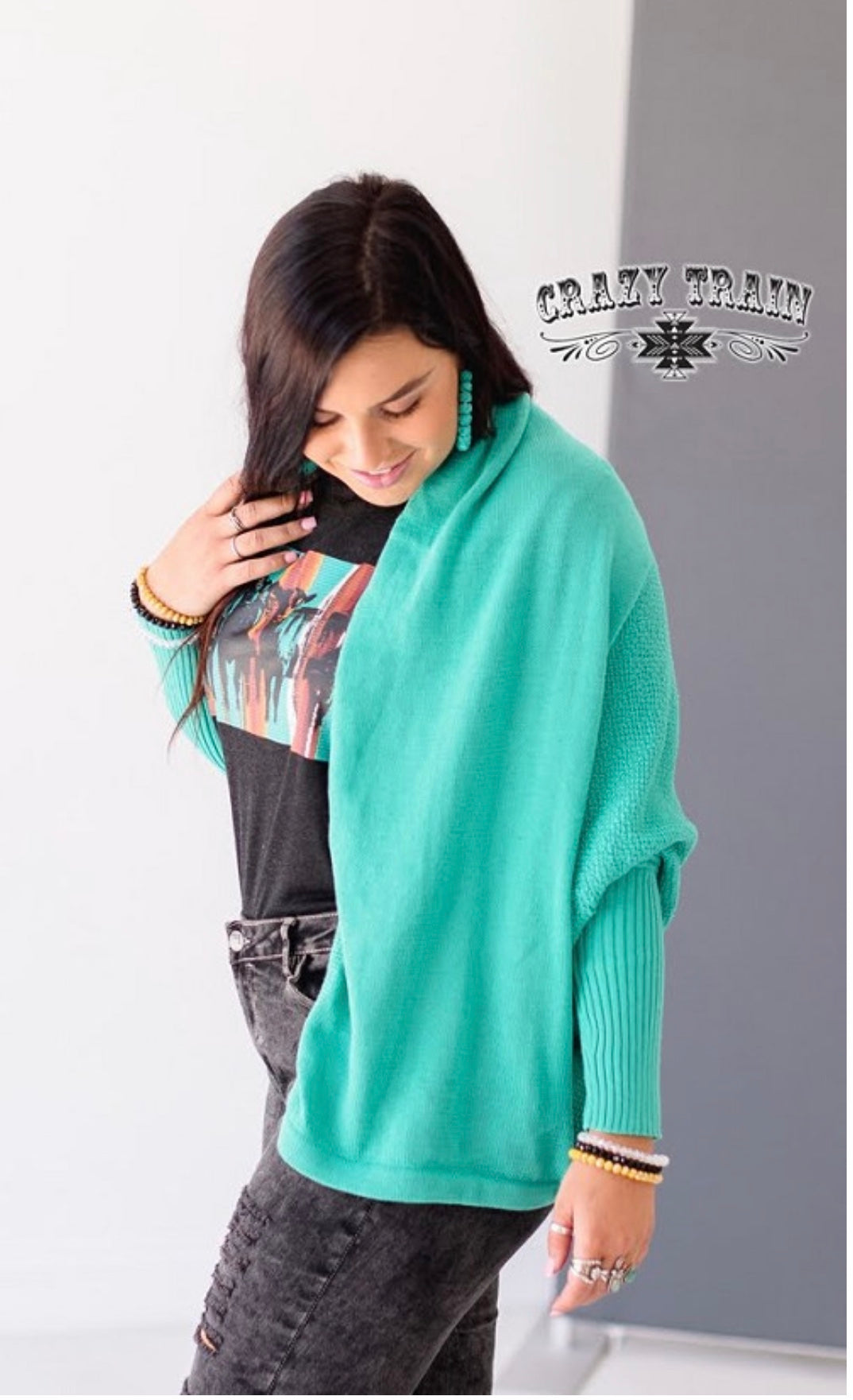 SHERIDAN CARDIGAN IN TURQUOISE