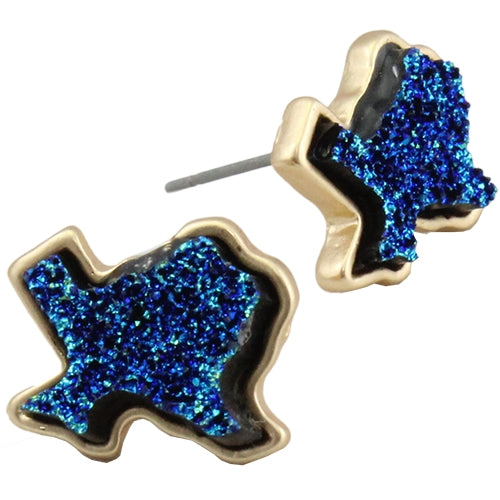ROYAL BLUE TEXAS EARRINGS