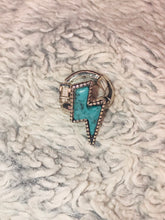 Load image into Gallery viewer, TURQUOISE BOLT STRETCH RING
