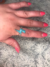Load image into Gallery viewer, TURQUOISE BOLT STRETCH RING
