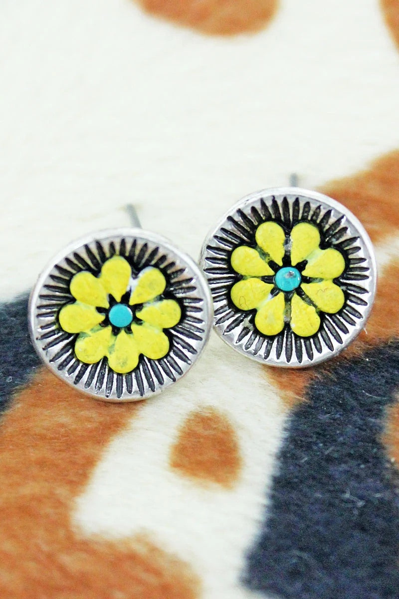FLOWER STUD EARRINGS